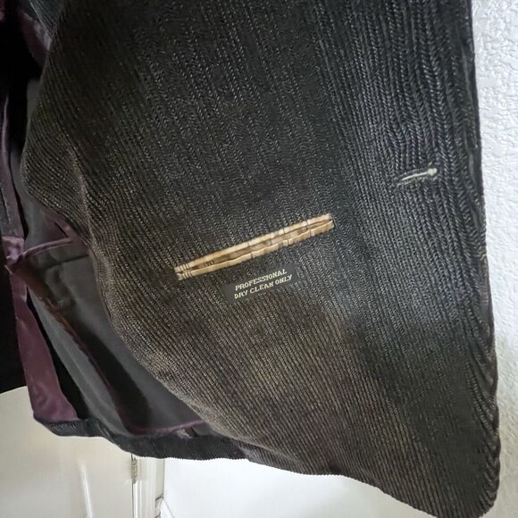 Coconut Grove Brown Corduroy Dress Coat Sport Coat Blazer Cotton Men's Size 46R - Picture 9 of 13